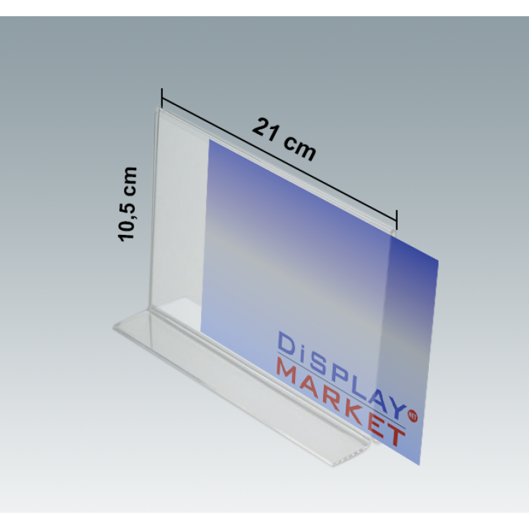 10,5cm x 21cm T Tipi Yatay Pleksi Föylük